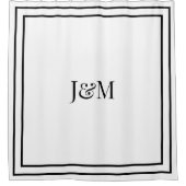 Elegant Hotel Chic Stylish Monogram Ampersand Duschvorhang (Vorderseite)