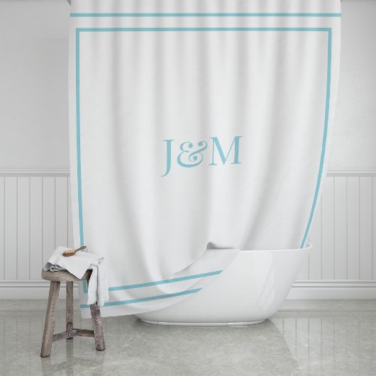 Elegant Hotel Chic Stylish Monogram Ampersand Duschvorhang