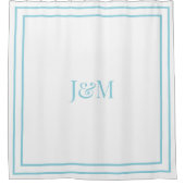 Elegant Hotel Chic Stylish Monogram Ampersand Duschvorhang (Vorderseite)