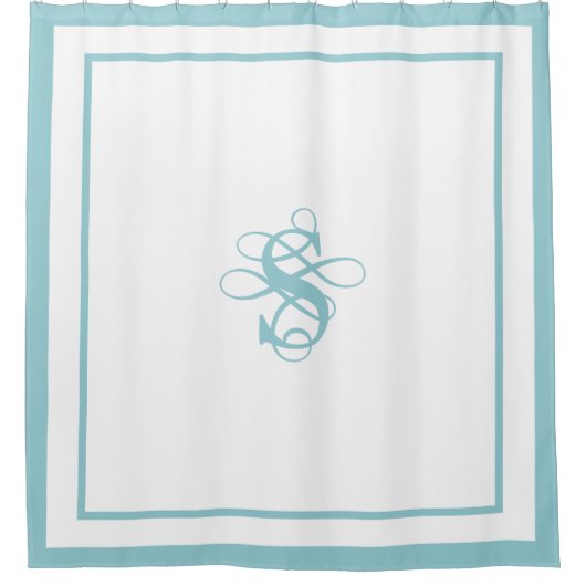 Elegant Hotel Chic Stylish Monogram Duschvorhang (Vorderseite)