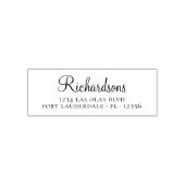Elegant Housewarming Script-Rücksendeadresse-Selbs Permastempel (Design)