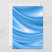 ELEGANT HÜBSCH BLAUE SATIN GOLD GEBURTSTAGEINLADUN EINLADUNG (Rückseite)