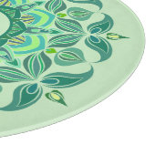 Elegant Hues of Green Mandala Blühe Monogram Schneidebrett (Ecke)