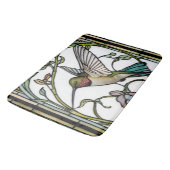 Elegant hummingbird artwork botanical boho chic badematte (Schrägansicht)