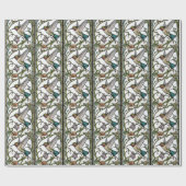 Elegant hummingbird artwork botanical boho chic geschenkpapier (Flach)