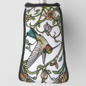 Elegant hummingbird artwork botanical boho chic golf headcover (Rotieren 90)