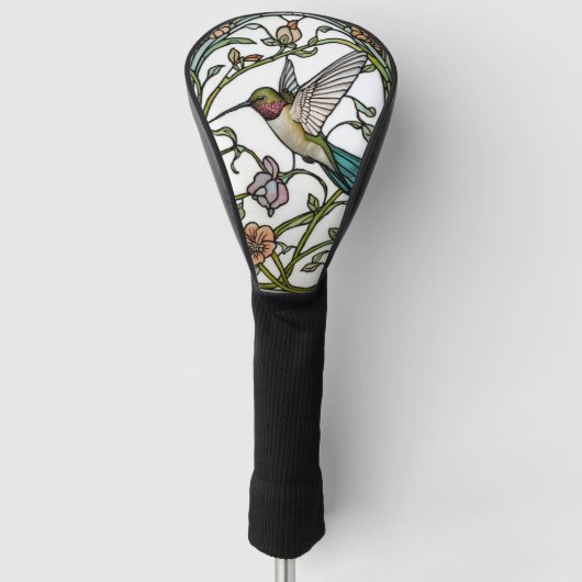 Elegant hummingbird artwork botanical boho chic golf headcover (Vorderseite)