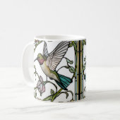 Elegant hummingbird artwork botanical boho chic kaffeetasse (Vorderseite Links)