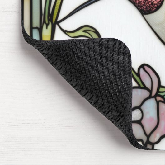 Elegant hummingbird artwork botanical boho chic mousepad (Ecke)