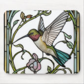 Elegant hummingbird artwork botanical boho chic mousepad (Vorne)
