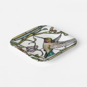 Elegant hummingbird artwork botanical boho chic pappteller (Gewinkelt)