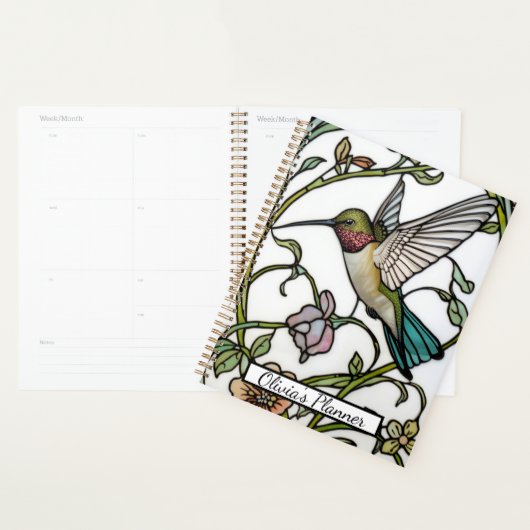 Elegant hummingbird artwork botanical boho chic planer (Anzeige)