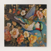 Elegant Hummingbird Floral Puzzle (Horizontal)