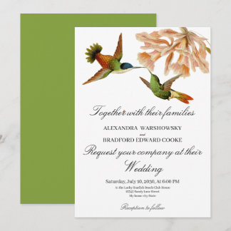 Elegant Hummingbird Lily Sage Green Wedding