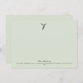 Elegant Hummingbird Mitteilungskarte (Vorne/Hinten)