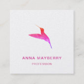Elegant Hummingbird Quadratische Visitenkarte (Vorderseite)