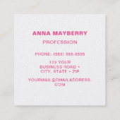 Elegant Hummingbird Quadratische Visitenkarte (Rückseite)