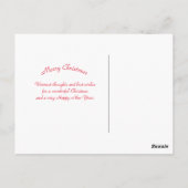 Elegant Hummingbird Red Floral Graphic Christmas Postkarte (Rückseite)