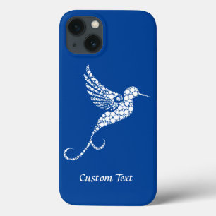 Elegant Hummingbird White on Blue Design Case-Mate iPhone Hülle