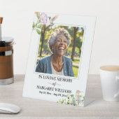 Elegant Hummingbirds Floral Photo Funeral Sockelschild (In SItu)