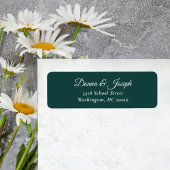 Elegant Hunter Green Custom Wedding Rücksendeadres