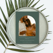 Elegant Hunter Green Foto Hochzeit speichern das D Save The Date