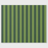 Elegant Hunter Green Garden Green Stripe Geschenkpapier (Flach)