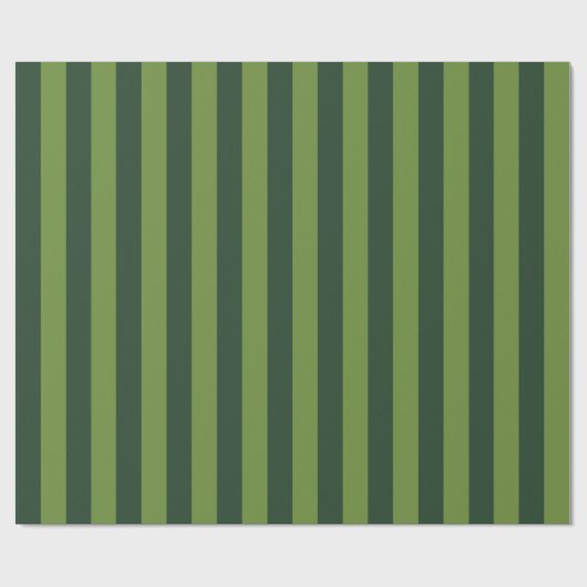 Elegant Hunter Green Garden Green Stripe Geschenkpapier (Flach)