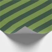 Elegant Hunter Green Garden Green Stripe Geschenkpapier (Ecke)