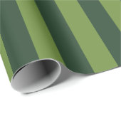 Elegant Hunter Green Garden Green Stripe Geschenkpapier (Rolleneckpunkt)