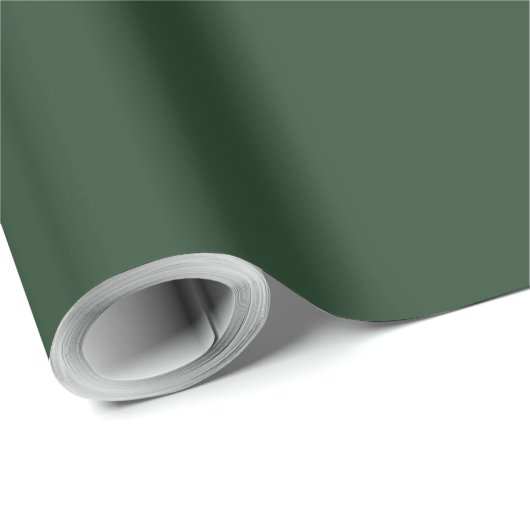 Elegant Hunter Green Solid  Geschenkpapier (Rolleneckpunkt)