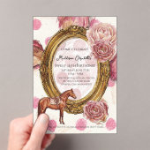 Elegant Hunter’s  Sweet 16 Equestrian Birthday Acryleinladungen (Insitu (Handheld))