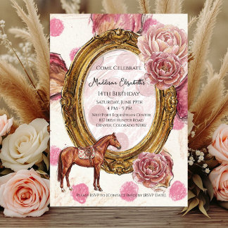 Elegant Hunter’s  Sweet 16 Equestrian Birthday Acryleinladungen
