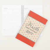 Elegant Hustle 2019 Orange Taupe Personalisiert Planer (Anzeige)