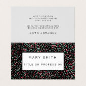 Elegant Hybrid Floral-Animal Visitenkarten (Außenseite Aufgefaltet)