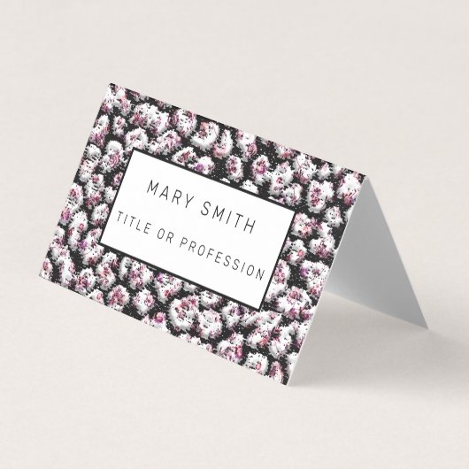 Elegant Hybrid Floral-Animal Visitenkarten (Vorderseite)