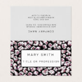 Elegant Hybrid Floral-Animal Visitenkarten (Außenseite Aufgefaltet)