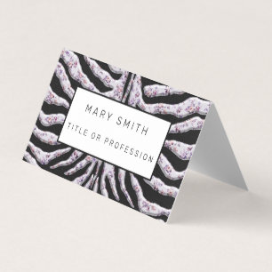 Elegant Hybrid Floral-Animal Visitenkarten