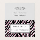 Elegant Hybrid Floral-Animal Visitenkarten (Außenseite Aufgefaltet)