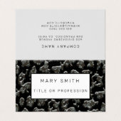 Elegant Hybrid Floral-Animal Visitenkarten (Außenseite Aufgefaltet)