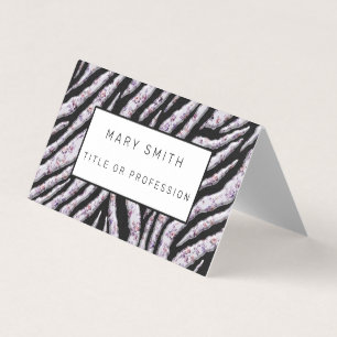 Elegant Hybrid Floral-Animal Visitenkarten