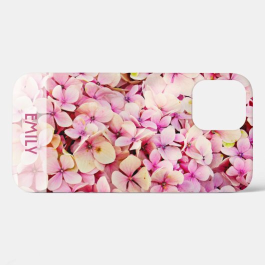 Elegant Hydrangas Personalisiert Case-Mate iPhone Hülle (Rückseite (Horizontal))