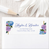 Elegant Hydrangea Address Labels (Insitu)
