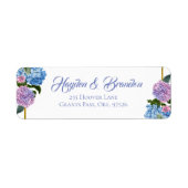 Elegant Hydrangea Address Labels (Vorne)