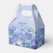Elegant Hydrangea Blue Florals Gastgeschenk Hochze Geschenkschachtel (Rückseite)