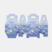 Elegant Hydrangea Blue Florals Gastgeschenk Hochze Geschenkschachtel (Ungefaltet)