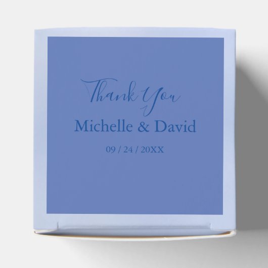 Elegant Hydrangea Blue Florals Gastgeschenk Hochze Geschenkschachtel (Oben)