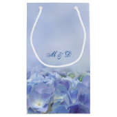 Elegant Hydrangea Blue Florals Kleine Geschenktüte (Rückseite)