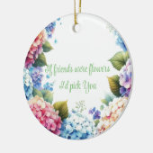 Elegant Hydrangea Blume Sentiment Keramik Ornament (Links)
