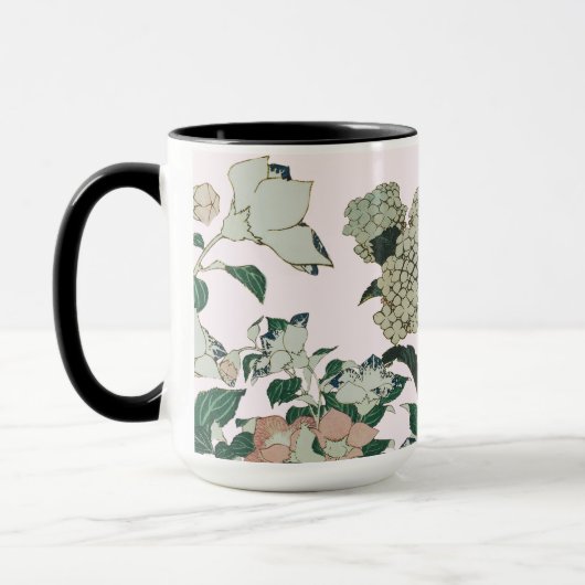 Elegant Hydrangea & Botanisches Blut Tasse (Links)
